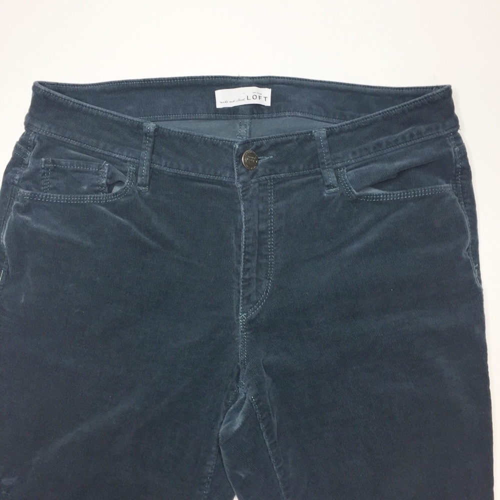 LOFT blue corduroy curvy skinny pants EUC 30 10 - Picture 2 of 4